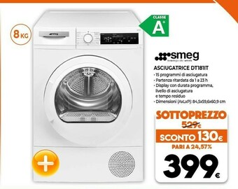 Expert Smeg Asciugatrice DT181IT offerta