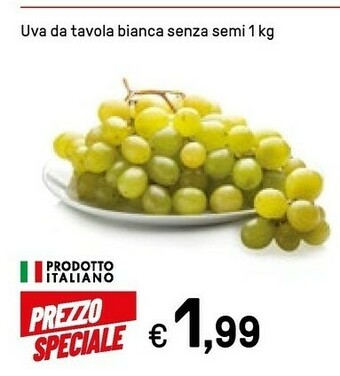 Iper La Grande Uva Da Tavola Bianca Senza Semi offerta