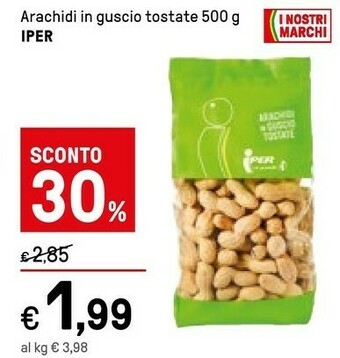 Iper La Grande Iper Arachidi In Guscio Tostate offerta