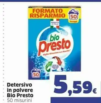Sigma Presto Detersivo in polvere offerta