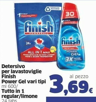 Sigma Finish Detersivo lavastoviglie offerta