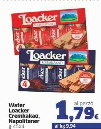 Sigma Loacker Wafer offerta