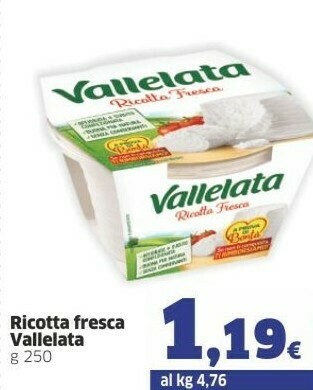 Sigma Vallelata Ricotta offerta