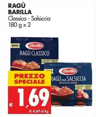 Tigros Barilla Ragù offerta