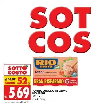 Tigros Rio Mare Tonno Rio mare offerta