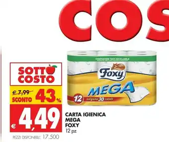 Tigros Foxy Carta igienica offerta