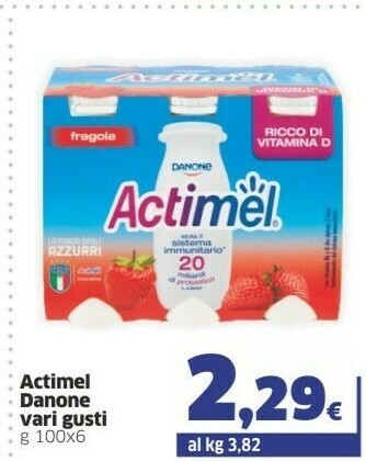 Sigma Danone Actimel offerta