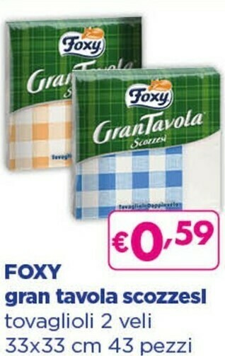 Acqua & Sapone Foxy Tovaglioli offerta