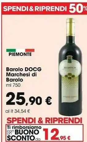 Carrefour Market Marchesi di barolo Barolo offerta