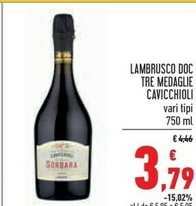 Conad Cavicchioli Lambrusco offerta