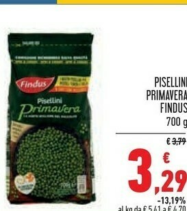 Conad Findus Piselli offerta