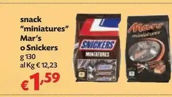 Pam Mars Snack Miniatures offerta