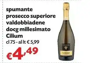 Pam Cilium Spumante Prosecco Superiore Valdobbiadene Docg Millesimato offerta