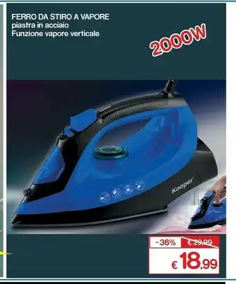 Satur Kooper Ferro Da Stiro A Vapore offerta