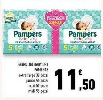 Conad Superstore Pampers Baby Dry offerta