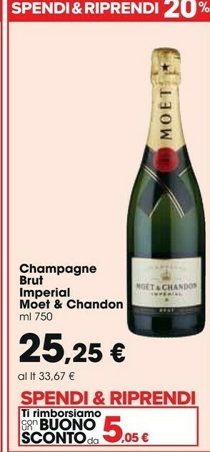 Carrefour Market Moët & chandon Champagne Brut Imperial offerta