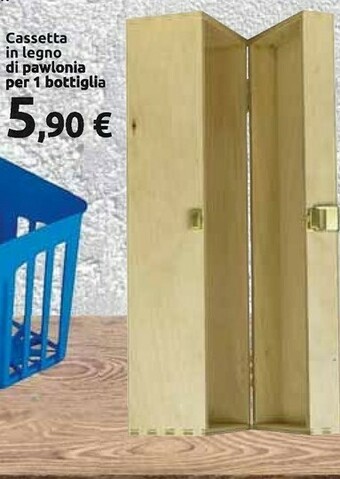 Cassetta In Legno Di Pawlonia Per 1 Bottiglia