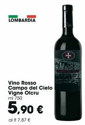 Carrefour Market Vigne Olcru Vino Rosso Campo Del Cielo offerta