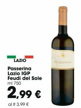Carrefour Market Feudi del sole Passerina Lazio IGP offerta