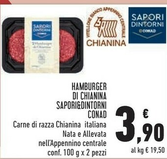 Conad Conad - 2 Hamburger Di Chianina 200 G(ml) offerta