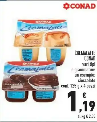 Conad Conad - Crema Latte Cioccolato 500 G(ml) offerta