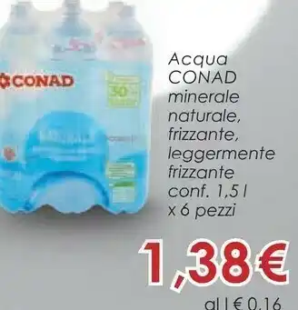 Conad Margherita Conad - Acqua Minerale Naturale 1500 G(ml) offerta