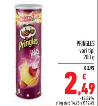 Conad Pringles vari tipi 200 g offerta