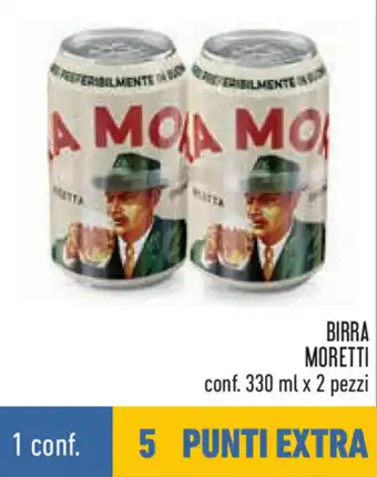 Conad Moretti Birra conf. 330 ml x 2 pezzi offerta