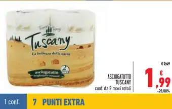 Conad Tuscany Asciugatutto conf. da 2 maxi rotoli offerta