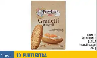 Conad Barilla Mulino Bianco Granetti Integrali, Classici 280 g offerta
