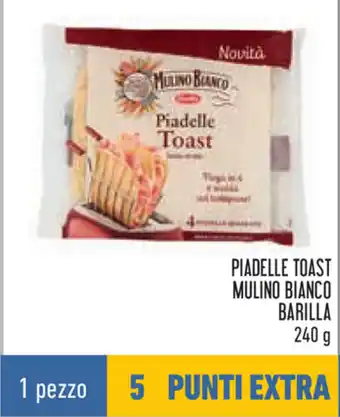 Conad Barilla Mulino Bianco Piadelle Toast 240 g offerta