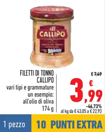Conad Callipo Filetti Di Tonno 174 g offerta