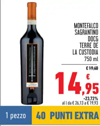 Conad Montefalco Sagrantino DOCG Terre De La Custodia 750 ml offerta