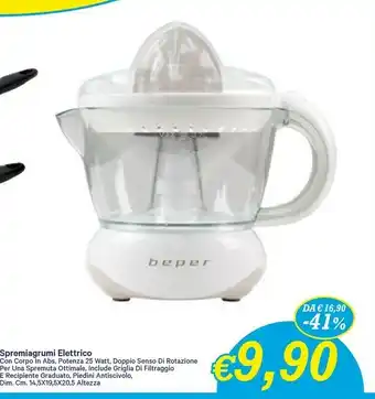 A&O Beper Spremiagrumi Elettrico 25w offerta