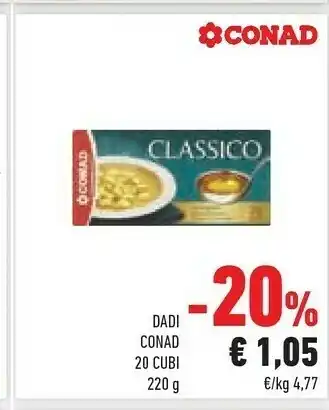 Conad Superstore Conad - Vegetale 20 Dadi 220 G(ml) offerta