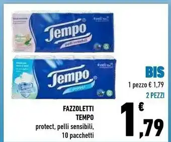 Conad Tempo Fazzoletti Protect/ Pelli Sensibili 10 Pacchetti offerta