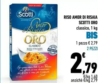 Conad Scotti Riso Amor Di Risaia Oro Classico 1 Kg offerta