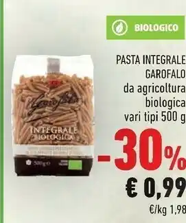 Conad Garofalo Stelline Integrale Biologico 500 G(ml) offerta