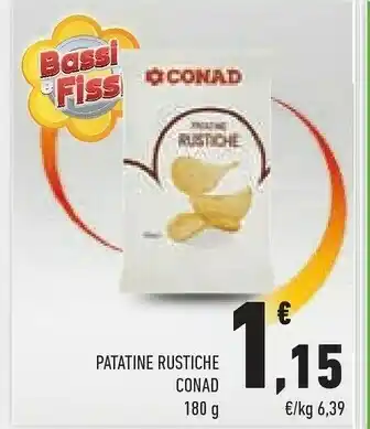 Conad Conad - Patatine Rustiche 180 G(ml) offerta