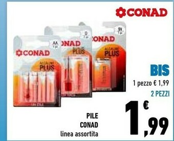 Conad Conad Pile Alcaline Plus offerta