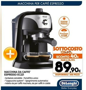 Delonghi Macchina Da Caffe'Espresso EC221