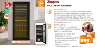 Expert Zoppas Frigo Cantina HZWC54L8D offerta