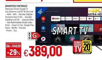 Famila Smartech 55F30UC2 Televisore Smart offerta