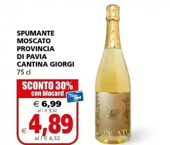 Cantina Giorgi Spumante Moscato Provincia Di Pavia