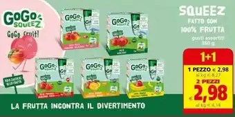 Il Gigante Gogo Squeez 100% Frutta offerta