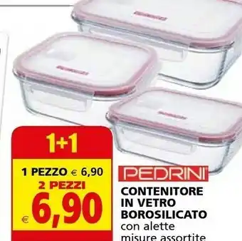 Il Gigante Pedrini Contenitore In Vetro Borosilicato offerta