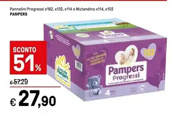 Iper La Grande Pampers Pannolini Progressi X162, X132, X114/ Mutandino X114, X102 offerta