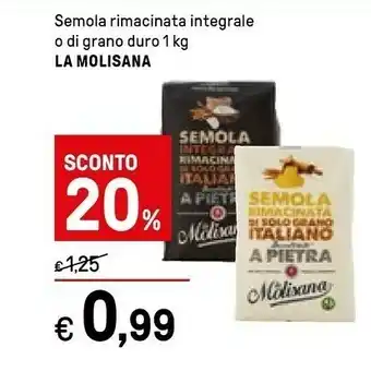 Iper La Grande La Molisana Semola Rimacinata Di Grano Duro 1000 G(ml) offerta