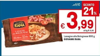 Iper La Grande Giovanni Rana - Lasagne Alla Bolognese offerta