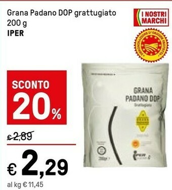 Iper La Grande Iper Grana Padano Dop Grattugiato offerta